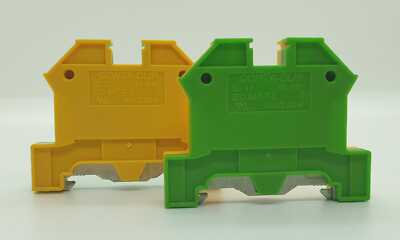 3x Conta-Clip SL 10/35 GNYE Schutzleiterklemme 1213.2 Grün-gelb