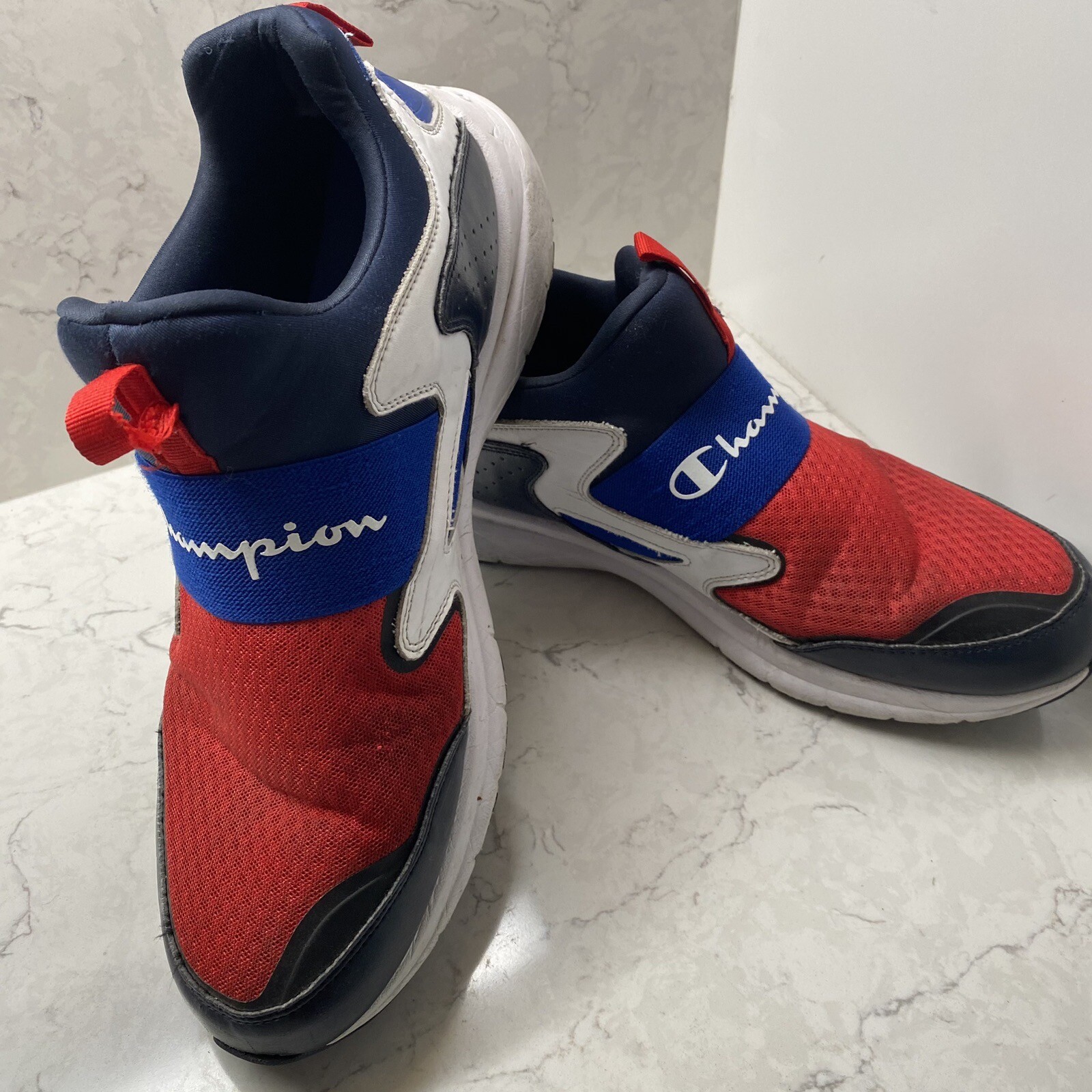 Champion Mens Gameness PullOn Athletic Shoes 13 Wide Navy Scarlet eBay