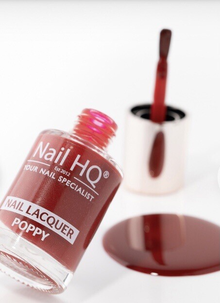 Nail HQ Colour Poppy Nagellack – 10 Ml, Tiefes Rot, Hoch Pigmentiert & Vegan
