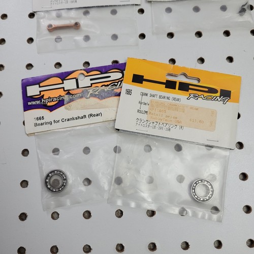 HPI Racing Nitro Engine Star 12E / 15FE ~ Parts Lot Cover Plate, Bearing, Rod - Picture 9 of 10