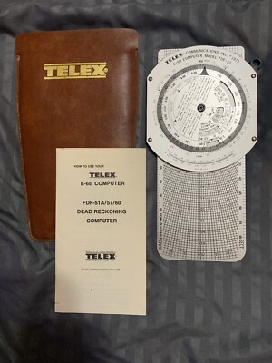 Vintage 1976 Telex E-6B FDF-51A/57/60 Dead Reckoning Navigational Tool Computer