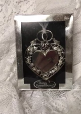 “Things Remembered” Sivertone Heart Ornament With Doves & Roses New In Box