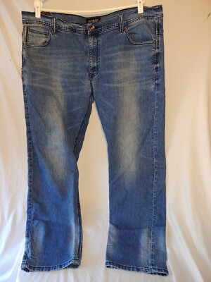 WT02 Mens Jeans Relaxed Fit 42 X 32 Denim Blue