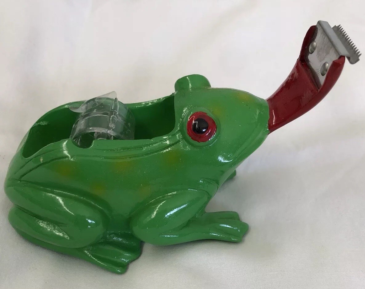 Green Ceramic Frog Tape Dispenser Office SuppliesDesk Office Decor