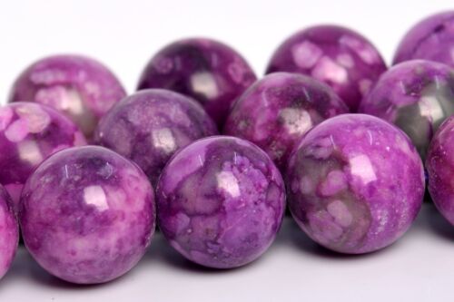 Cuentas de jaspe Sugilite Color púrpura Cuentas redondas sueltas 4-5/5-6/8/10/11-12 mm - Imagen 12 de 13