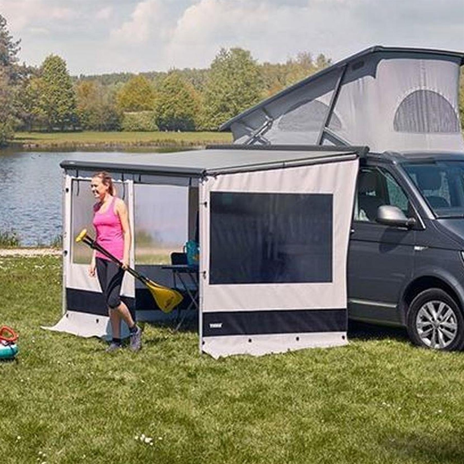 THULE RAIN BLOCKER G2 SIDE AWNING PRIVACY PANEL 2.5M 307293 OMNISTOR WALL
