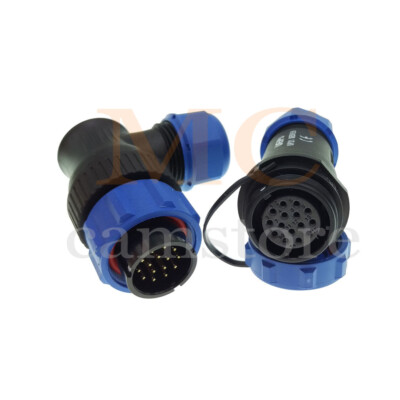WEIPU SP21 15Pin Elbow Docking Waterproof  IP68,Panel Mount Aviation Connector