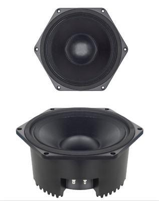 2x B&C 10NSM76-8 10'' Professional Neodymium Sealed Back Midrange Speaker 800W