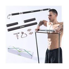 Resistance Band Bar, Length-Adjustable Detachable Heavy Duty Workout Bar for ...