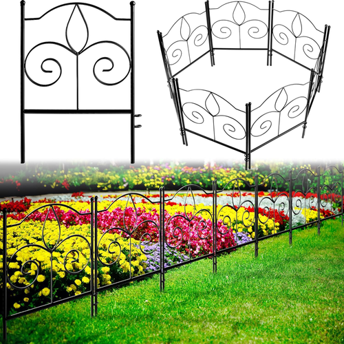 Gray Bunny Decorative Garden Fence Border 8ft Long x 17in Height Dog