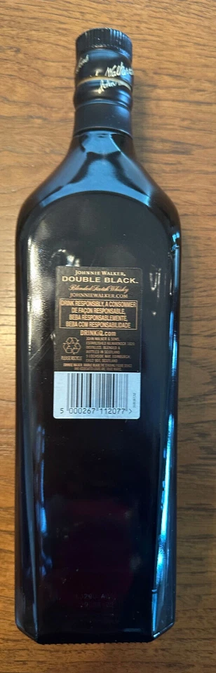 Johnnie Walker Double Black opaque bottle w cap - Image 3 of 4