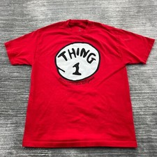 Thing 1 Shirt Size L Mens Universal Studios Dr Suess Cat In The Hat Red Large