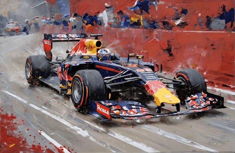 F1 Racing Modern Art Printed Canvas Picture Wall Art Framed Ready To Hang - Image 3 of 4