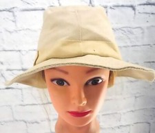 TOTES RAIN HAT Beige Unisex Adult Medium with Bow / Loops on one Side
