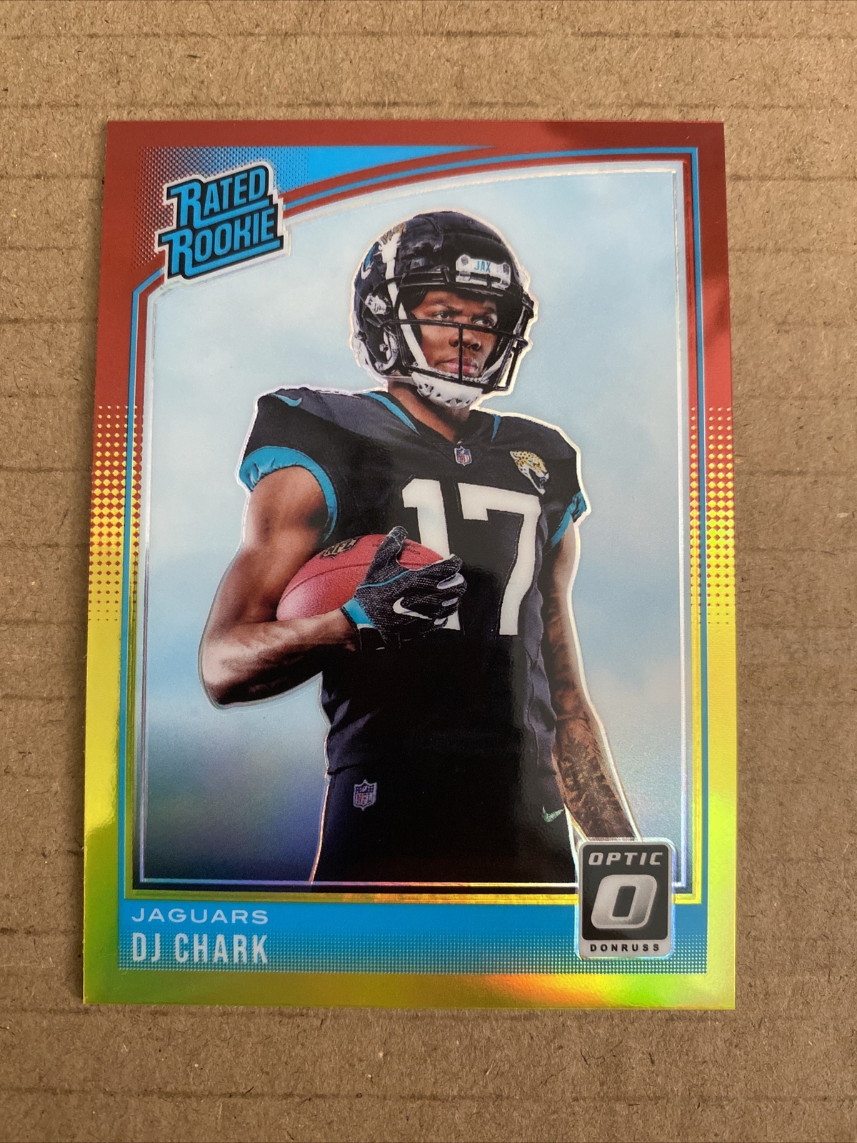 2018 Donruss Optic Rated Rookie Red and Yellow DJ Chark Jr #165 Rookie RC