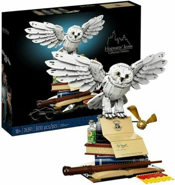 LEGO Harry Potter Hogwarts Icons - Collectors' Edition 76391 20th  Anniversary Collectable Hedwig Owl Model, with 3 Exclusive Golden  Minifigures: Dumbledore, McGonagall and Hagrid; Great Gift Idea : Toys &  Games 