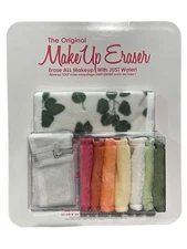 ORIGINAL MAKEUP ERASER Washable Reusable Makeup Remover Clothes 8pc Set + Bag