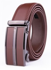 Men's Leather Slide Ratchet Dress Belts for Men 46inch