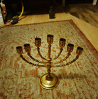 Solid Brass Judaica Menorah 7-Cup Candelabra Candle Holder for Judaism — photo 1
