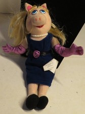 Vintage 2004 Muppets Sababa Toys 8" Beanie Doll Animal Miss Piggy Pig Toy Plush