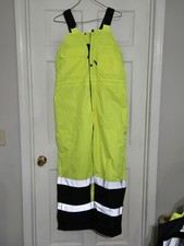 Utility Pro UHV500 waterproof Hi Vis Class E bib overall NWT sz Large Lime