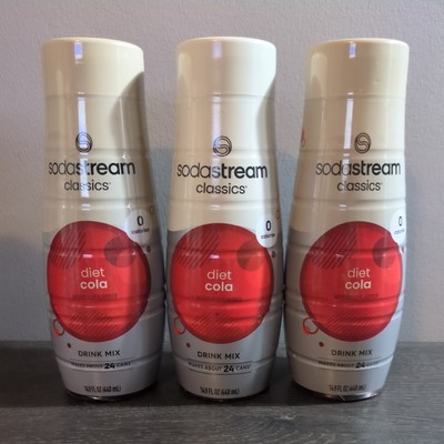 Brand New 3PK SodaStream Diet Cola Syrup, 14.8 Fluid Ounce, 0 Calories Mixture 