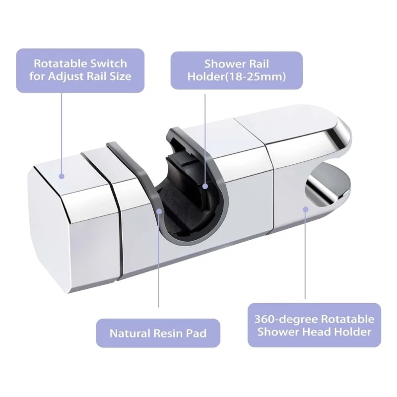 ABS Shower Head Holder Replacement Convenient Shower Head Holder for Bathroom - Image 2 of 4