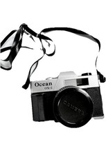Vintage Camera-Ocean Ox-2-35mm w/Strap/Case-For Fun-Photos-prop-play Untested