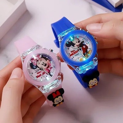 Kids Cartoon Light Watch Electronic Flash Toy for Boys Girls Birthday Gift