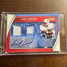 2021 Absolute Earl Campbell /25 (Game Used) Patch Autograph TTT30 Auto