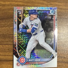 Topps 2025 Bowman Chrome Matt Shaw Rookie Mega Box Mojo Refractor Cubs #46