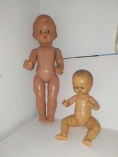 2 x Alte Puppe Storch Gr. 38 + EO Italy Gr. 24 defekt Bastler