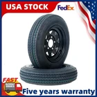 4.80-12 4.80x12 480-12 Trailer Tires on 12" Rim 5 lug on 4.5" Load Rang C US