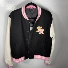 True Religion Black and Pink Varsity Jacket 249