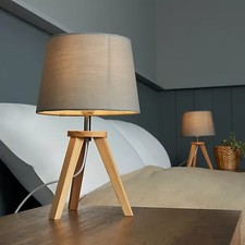 Tripod Matt Natural & Grey Table lamp