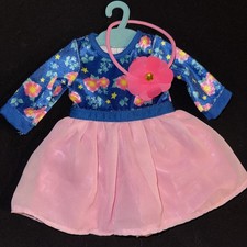 My Life As Blue Pink Dress w/ Floral Headband for Cititoy OG AG 18" Dolls