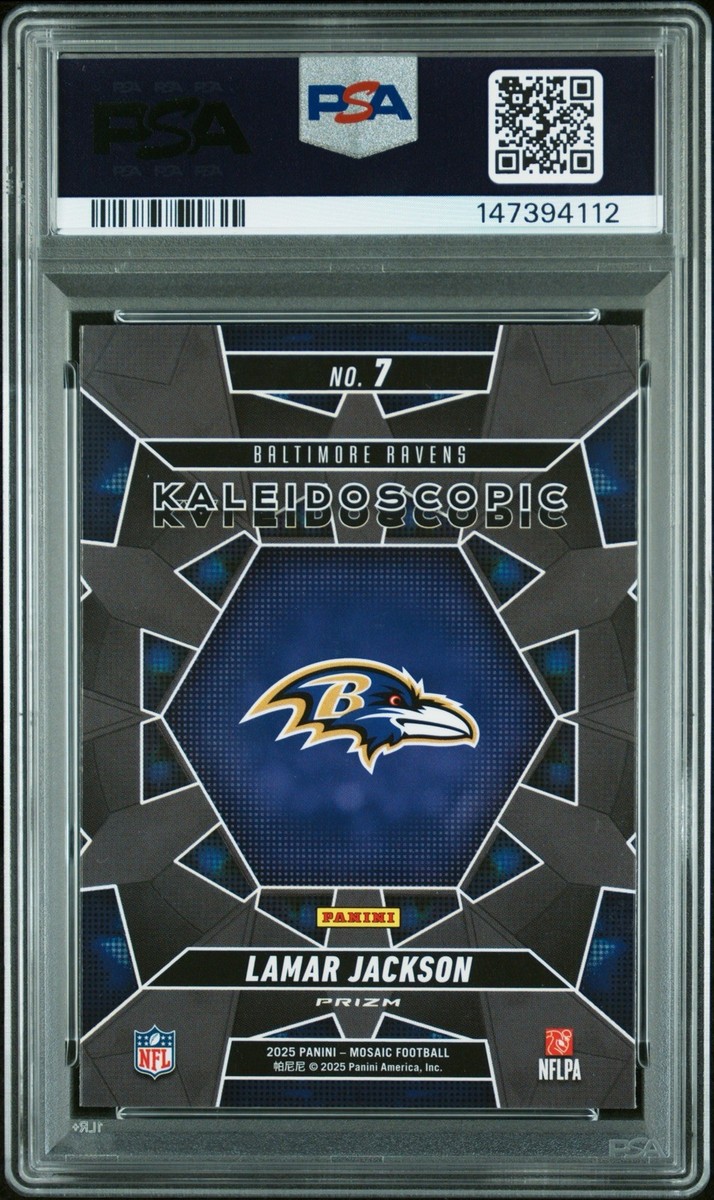 2025 Panini Mosaic - Kaleidoscopic Lamar Jackson #7 PSA 10 | eBay