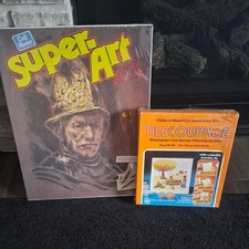 Craft Master Sponge Paint Kit & Super Art Stencil Painting New In Plastic Sealed