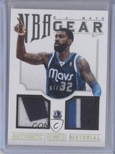 2012-13 Panini National Treasures NBA Gear Combos Prime 4/25 OJ Mayo #36 0b2
