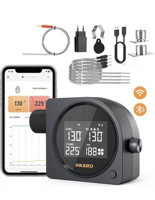 INKBIRD Automatic Smoker Fan Controller WiFi Bluetooth Infrared Thermometer Gun