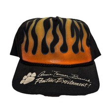 Vintage PONTIAC EXCITEMENT Flames Styled Black Snapback Hat