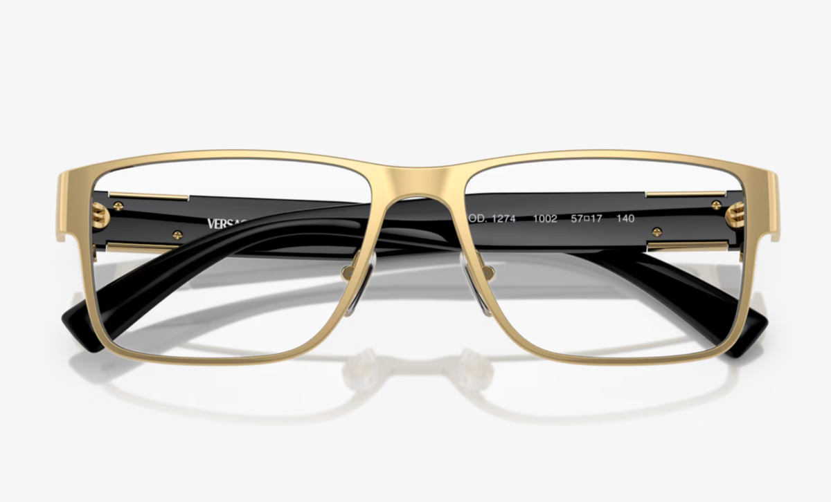 New Versace Reading Glasses MOD. 1274 1002 57-17 140 Gold & Black