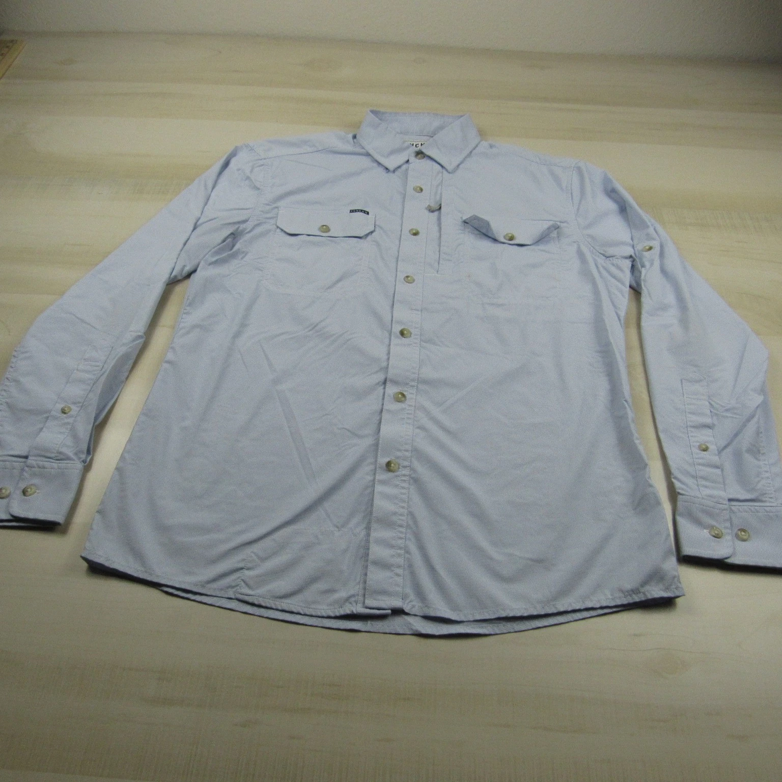 Poncho Shirt Men Small Blue Checks Button Down Slim Fit Vented Outdoor Fishing
Opens in a new window