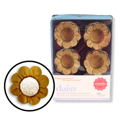Wholesale Daisy Flower Candy Cups 6 Pack Case: Gold - 50% OFF Retail