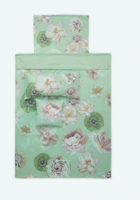 4tlg HSE Mikronesse ST  Wende Bettwäsche Edelrose 135x200cm grün NEU