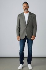 Evan-Picone Men  s 100 Wool Sport Coat Blazer Green Brown Windowpane Classic 46L