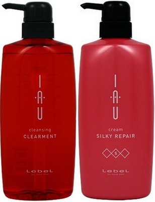 LebeL IAU Cleansing Freshment (Shampoo) 600ml & IAU Cream Silky Repair Treatment