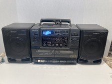 Sony CFD-540 Portable Stereo Boombox AM FM Radio CD Player Dual Cassette Tape