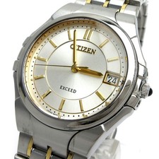 Citizen The Exceed EBS74-1942 Quartz Perpetual Calendar Silver 38mm Mens Watch