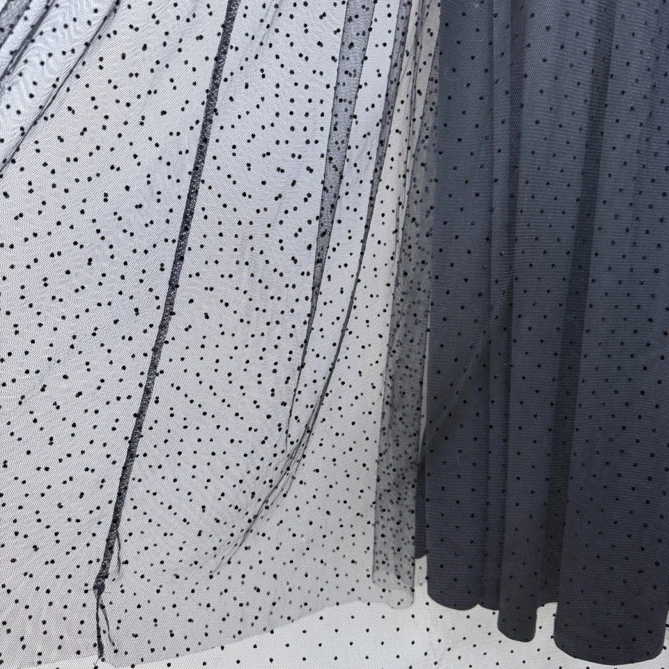 Vestido Windsor Swiss Dot Corsé Superpuesto Transparente XS Negro Gótico Vamp Coqueta Oscura Foto 4 de 4